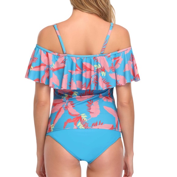 Selfiego floral tankini swimsuit top swim small - Picture 4 of 12